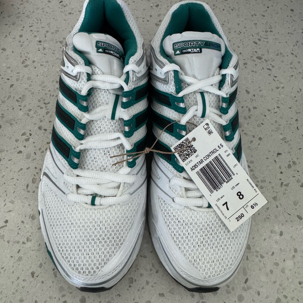 Sporty & Rich White and teal Sneakers BRAND NEW